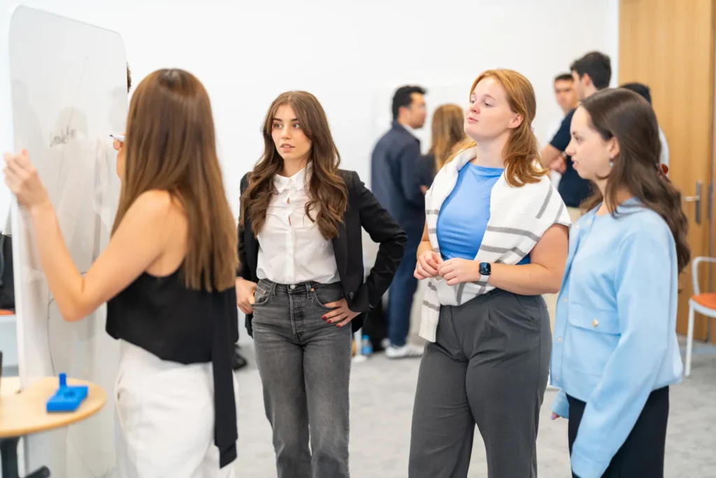 Master’s international students in Spain collaborating