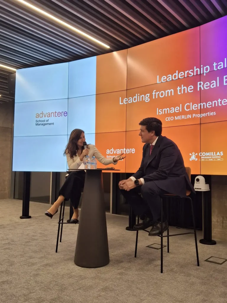 Ismael Clemente speaking at Advantere Leadership Talk on values-driven leadership